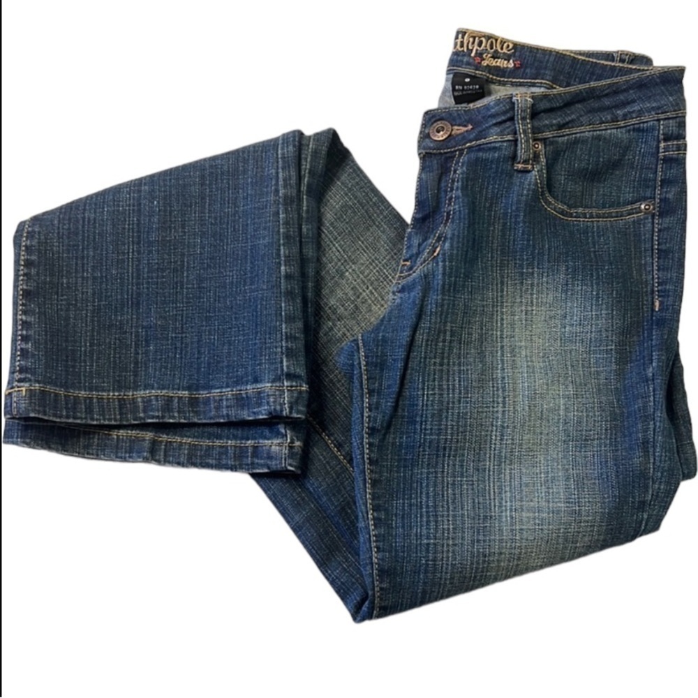 Southpole Dark Wash Blue Denim Flare Bootcut Jeans Size 5 - Picture 2 of 16